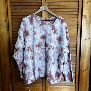 Athleta Pink Tie-Dye Crewneck Sweatshirt